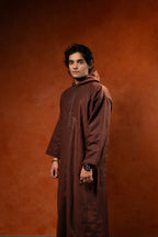 Winter Hooded Djellaba - Chocolate Brown - individual photo 135