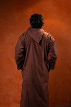 Winter Hooded Djellaba - Chocolate Brown - individual photo 136