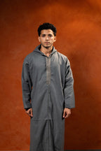Winter Hooded Djellaba - Grey - individual photo 137