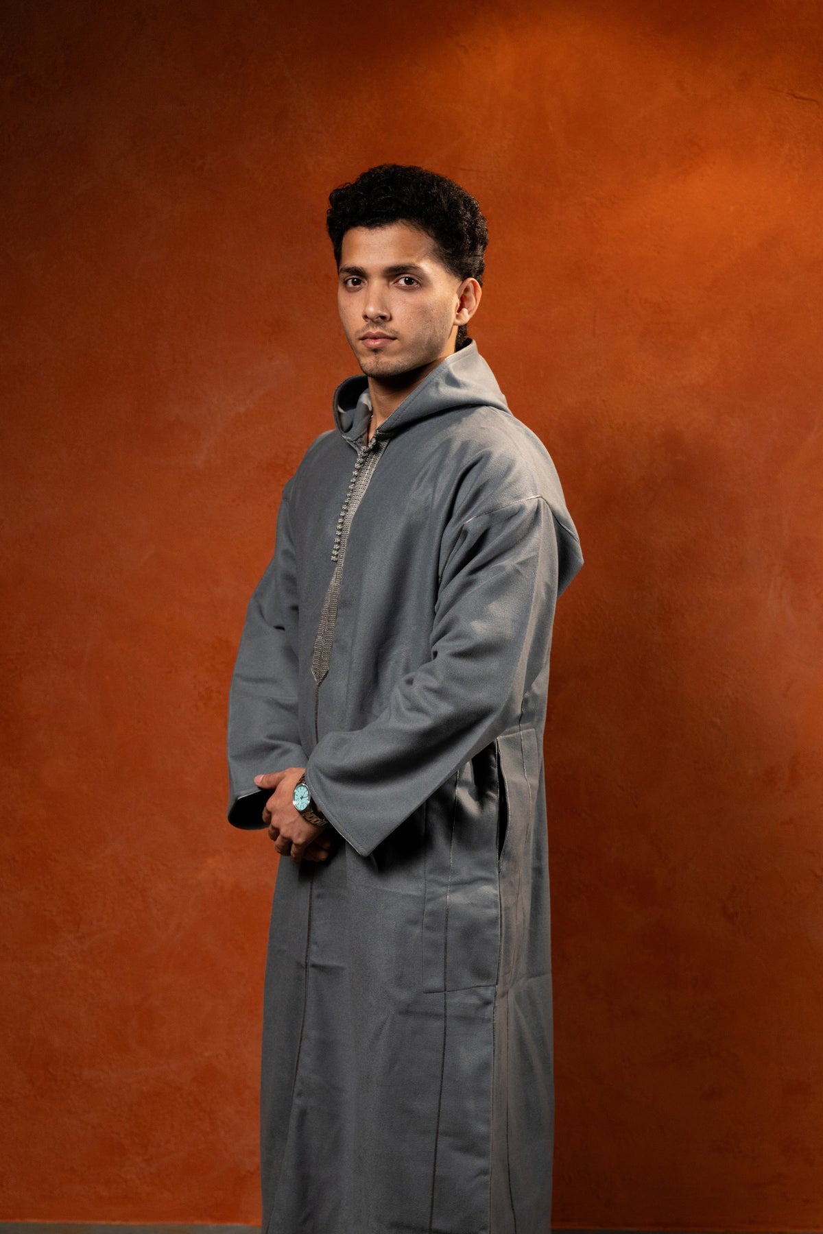 Winter Hooded Djellaba - Grey - individual photo 139
