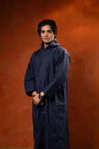 Winter Hooded Djellaba - Midnight Blue - individual photo 142