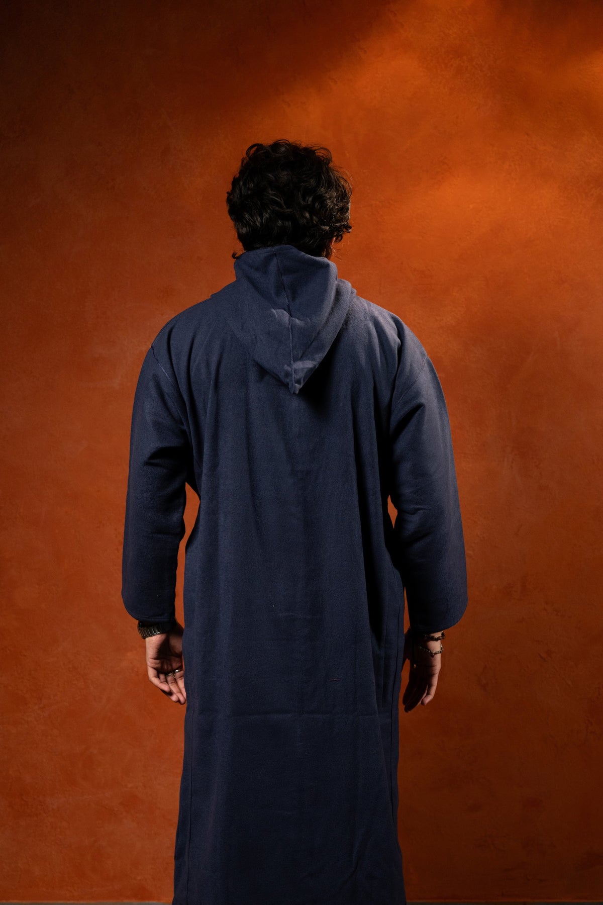 Winter Hooded Djellaba - Midnight Blue - individual photo 143